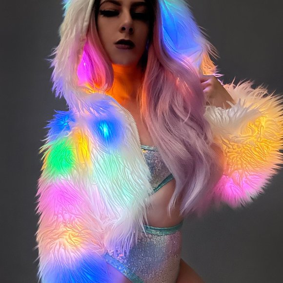 J Valentine Jackets & Blazers - J Valentine Candy Flashing Light Cropped Jacket